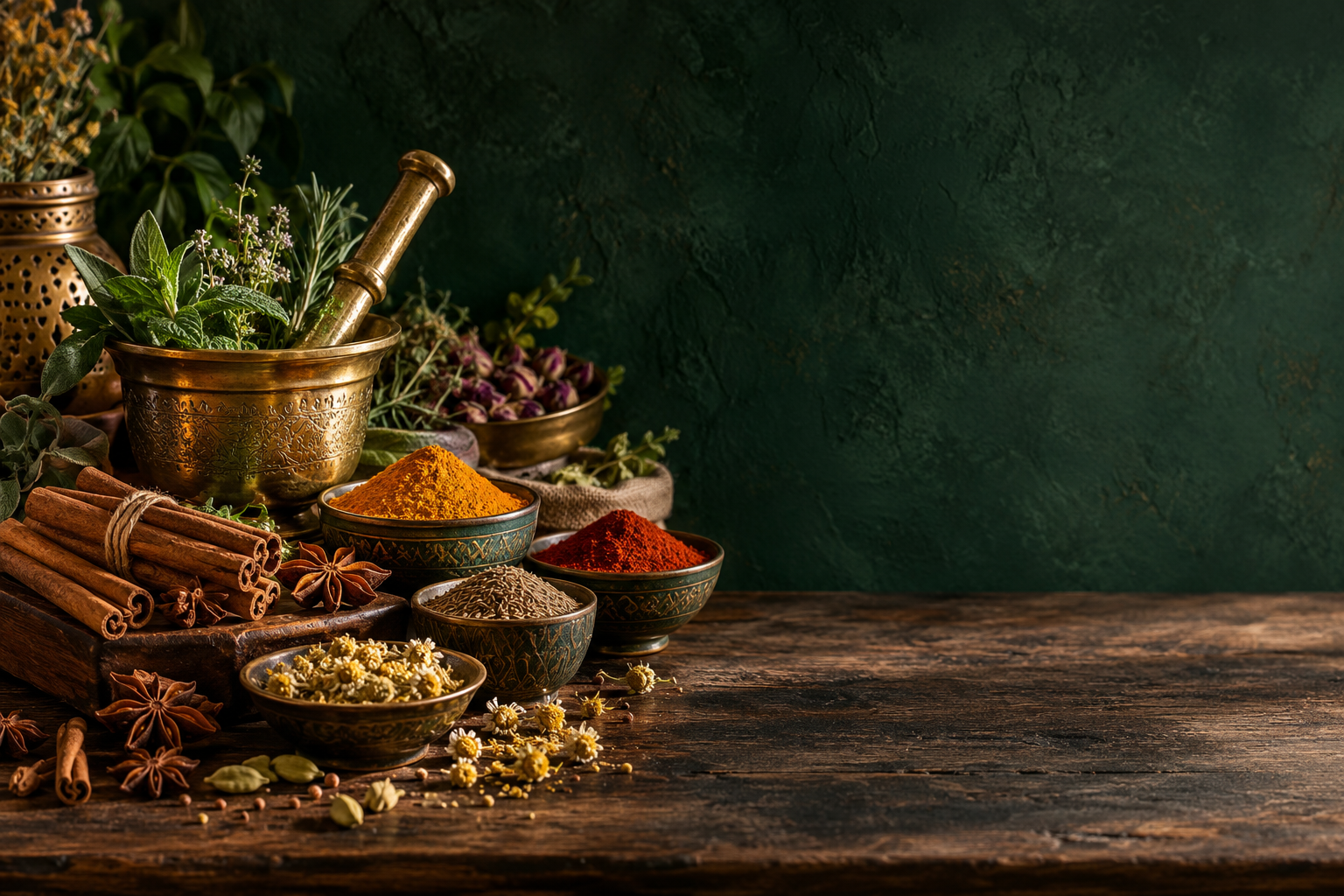 أعشاب وتوابل طبيعية بهوية حمزة العطار